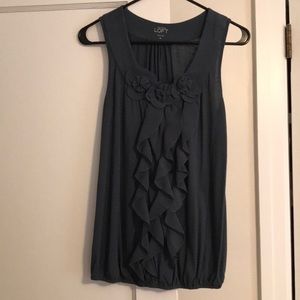 Ann Taylor Loft, Teal Sleeveless Blouse, Size XS